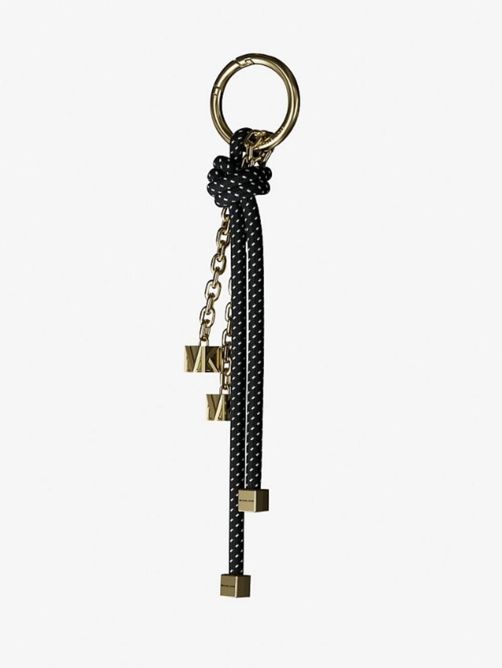MICHAEL Michael Kors Gold-tone & Speckled Logo Cord Bag Charm In Gift Box - Picture 2 of 6